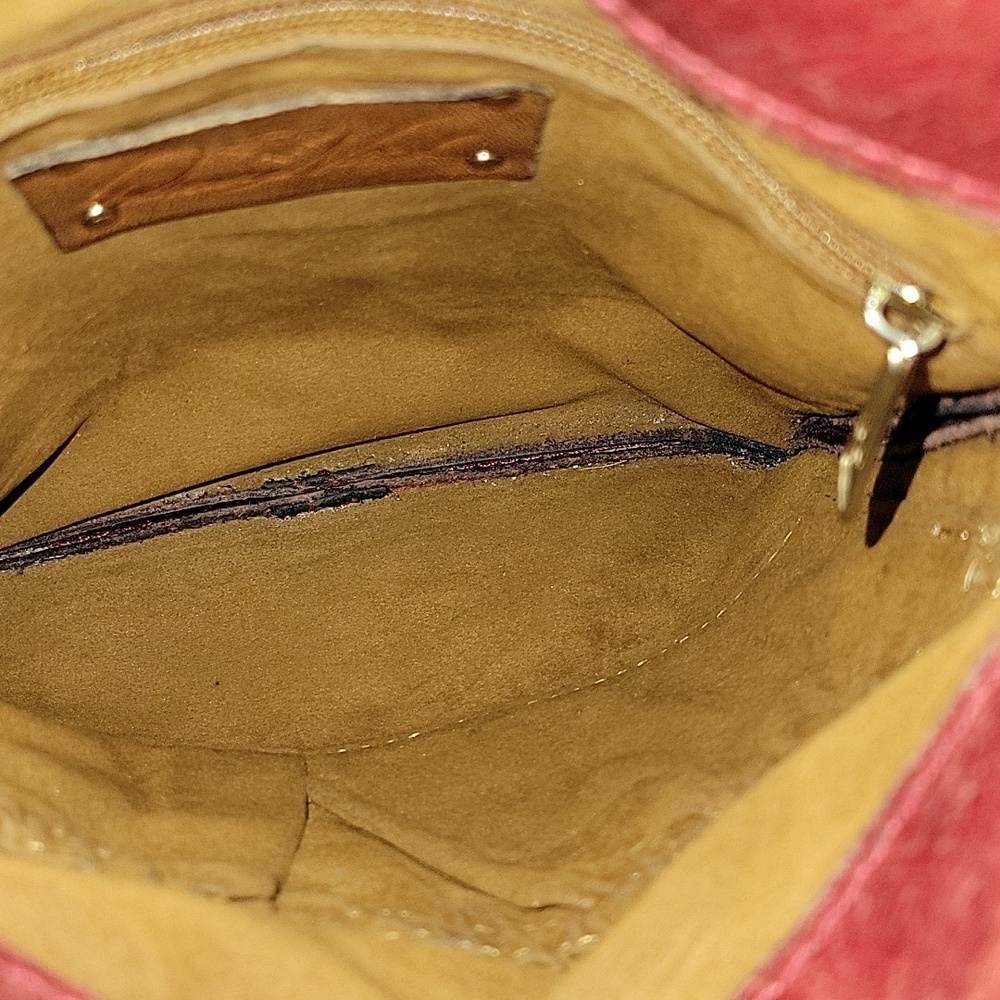 Patricia Nash Red Leather Crossbody Bag with Embossed Medallion - Red - Picture 13 of 14